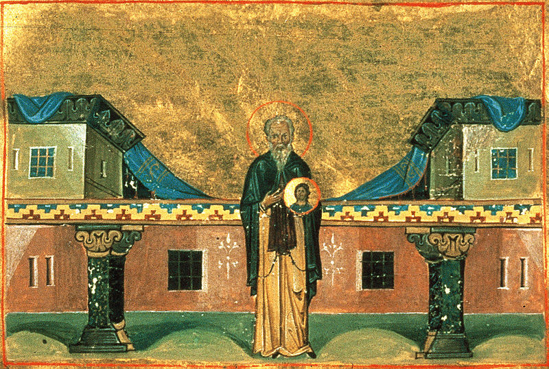 Buchmalerei, um 1000, aus dem Menologion von Basilius II., in der Vatikanischen Bibliothek in Rom