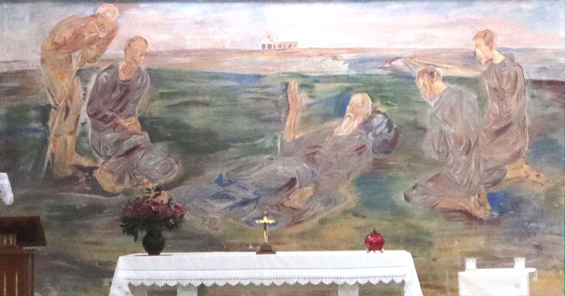 Fresko: Nikodemus' Tod, im Sanktuarium bei Mammola