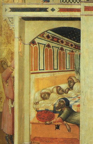 Ambrogio Lorenzetti: Der liebevolle Nikolaus, 1332, Musée du Louvre in Paris