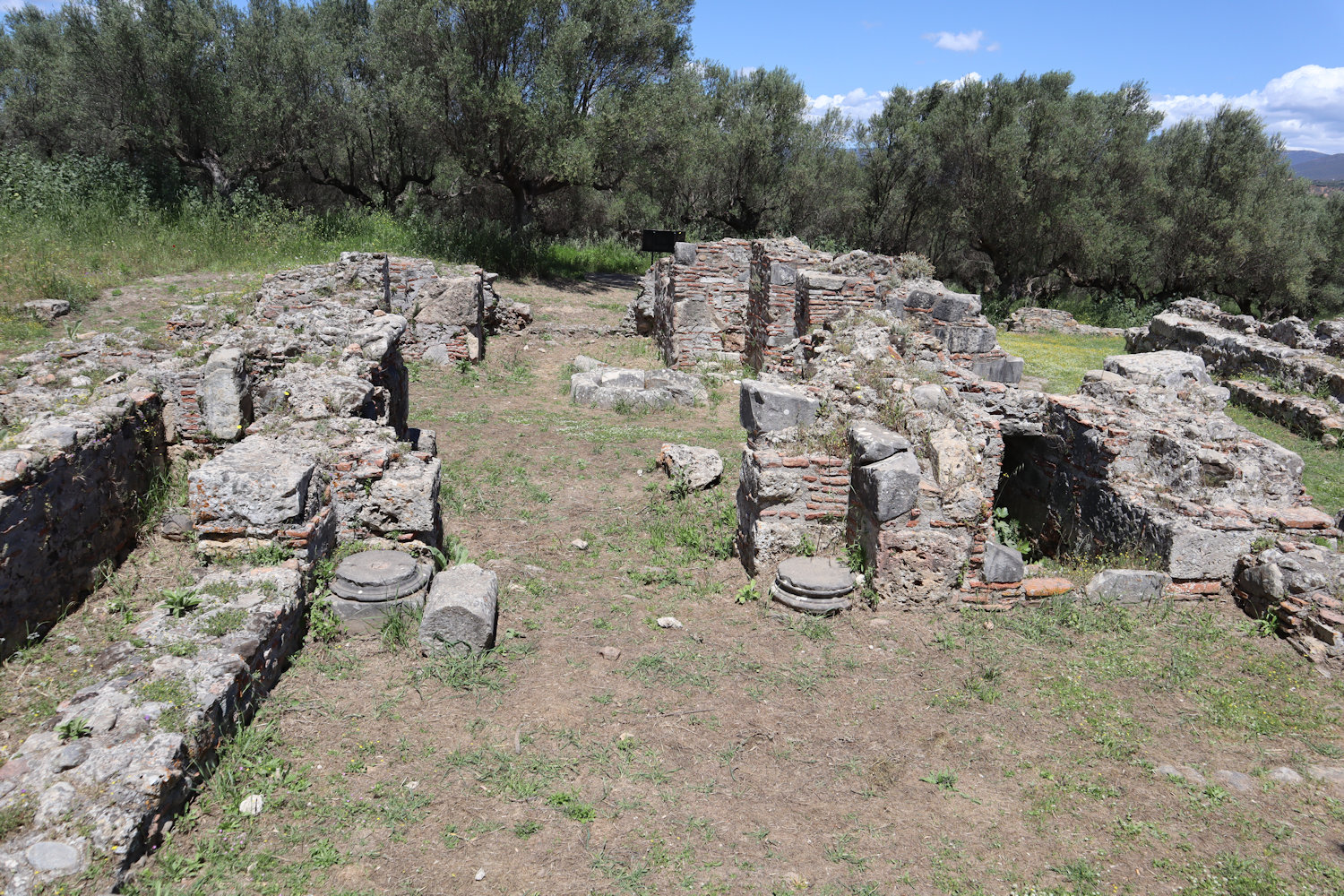 Reste des Klosters an der Basilika im alten Sparta