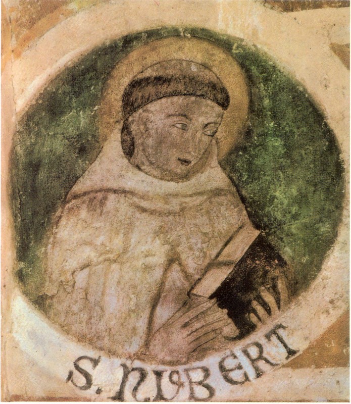 Fresko, 14. Jahrhundert, in der Klosterkirche Santi Severo e Martirio bei Orvieto