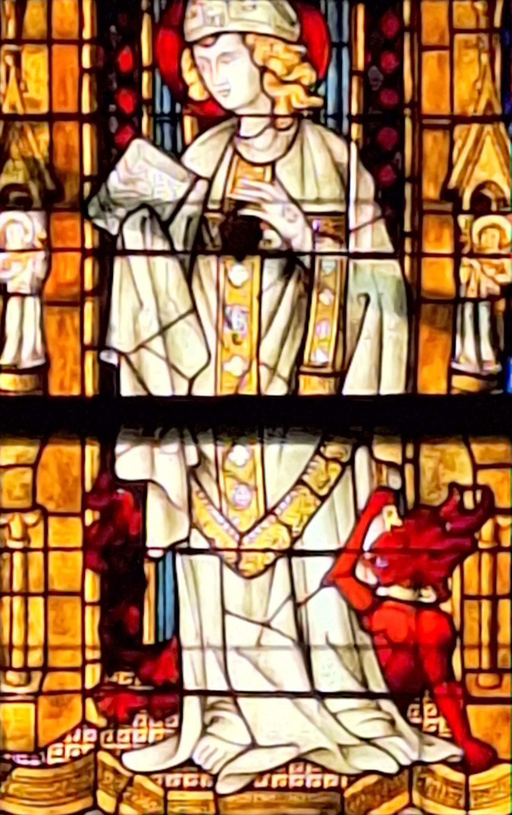 Glasfenster, um 1395, im „Altenberger Dom”, der Kirche des ehemaligen Klosters in Altenberg, dem heutigen Ortsteil von Odenthal bei Köln