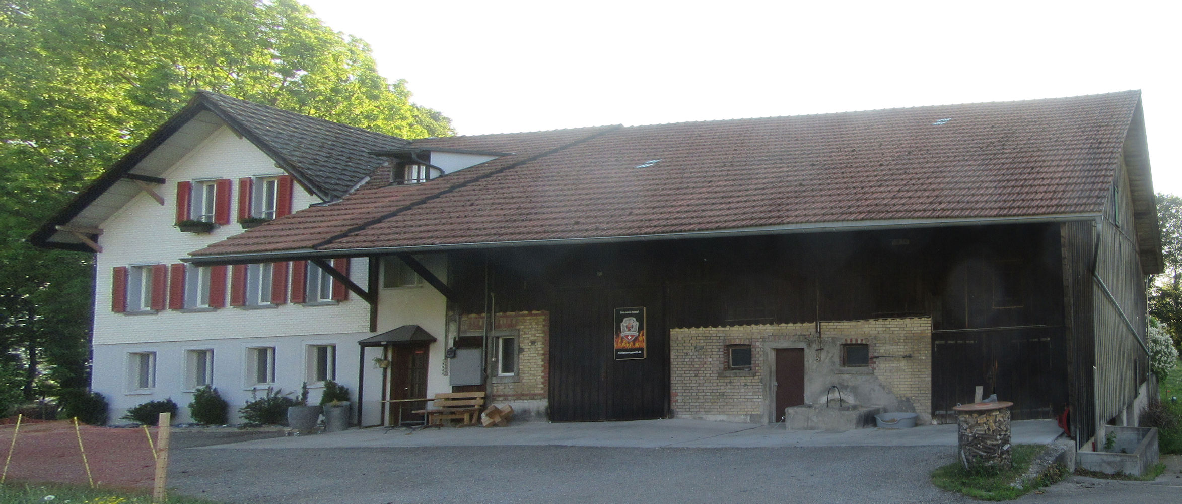 Bauernhof an der Stelle der früheren Burg in Jonschwil