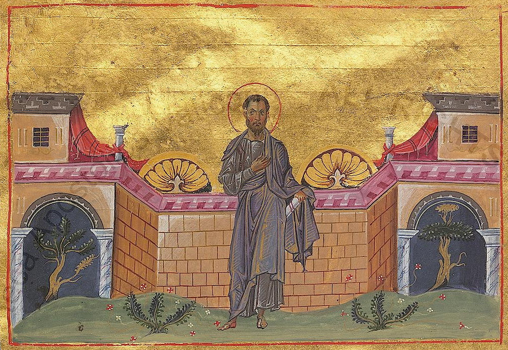 Obadja, um 1000, aus dem Menologion von Basilius II., in der Vatikanischen Bibliothek in Rom