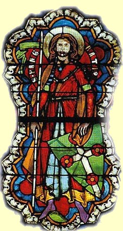 Glasfenster im Naumburger Dom, wohl um 1250