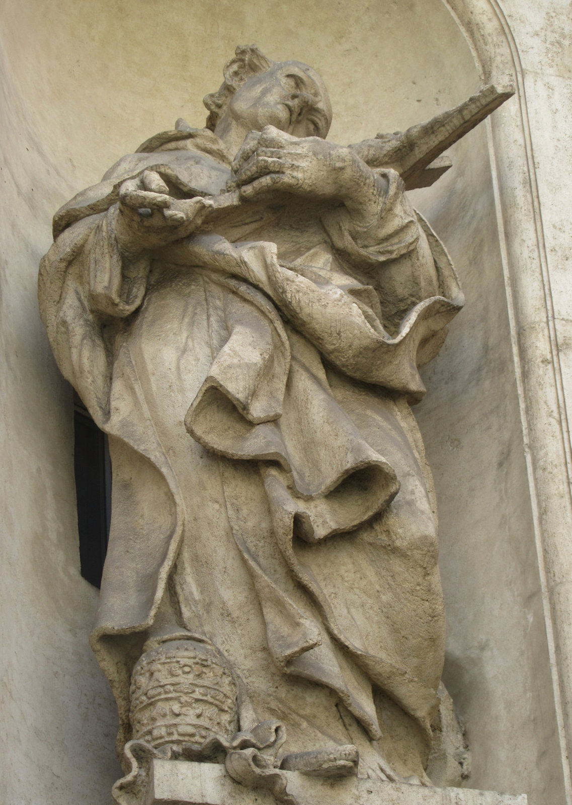 Francesco Cavallini: Statue, 1686, an der Kirche San Marcello al Corso in Rom