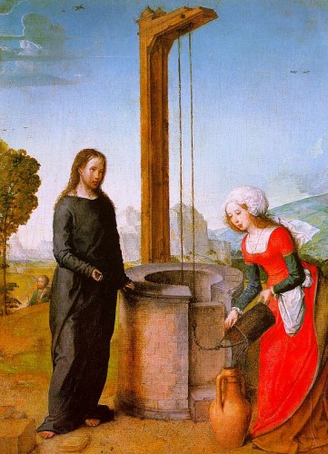 Juan de Flandes: Christus und die samaritanische Frau, vor 1504, Musée du Louvre in Paris