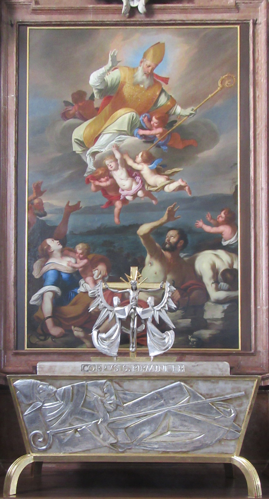 Reliquien und Altarbild in der Jesuitenkirche in Innsbruck