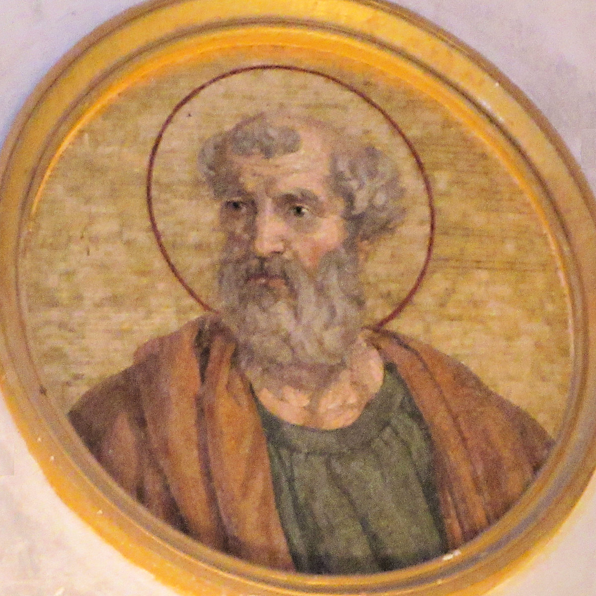 Medaillon, um 1848, in der Basilika San Paolo fuori le Mura in Rom