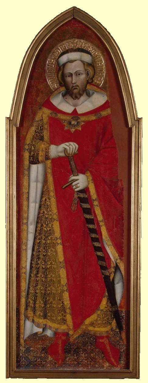 Aretino Spinello: Pontianus, 1383/84 in der Eremitage in St. Petersburg