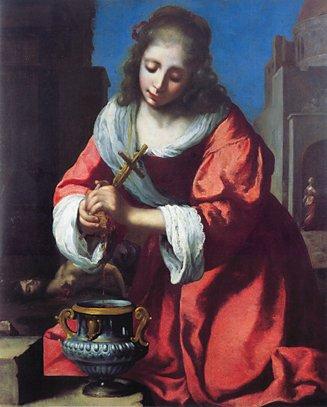 Jan Vermeer (?): Praxedis, 1655, in Privatbesitz