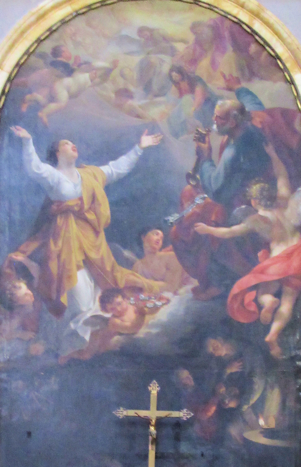 Altarbild: die Verherrlichung von Pudentiana und Petrus, in der Kirche Santa Pudenziana in Rom
