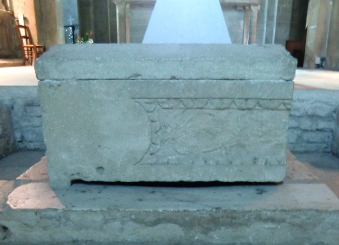 Quinidius' Sarkophag in der Alten Kathedrale in Vaison-la-Romaine