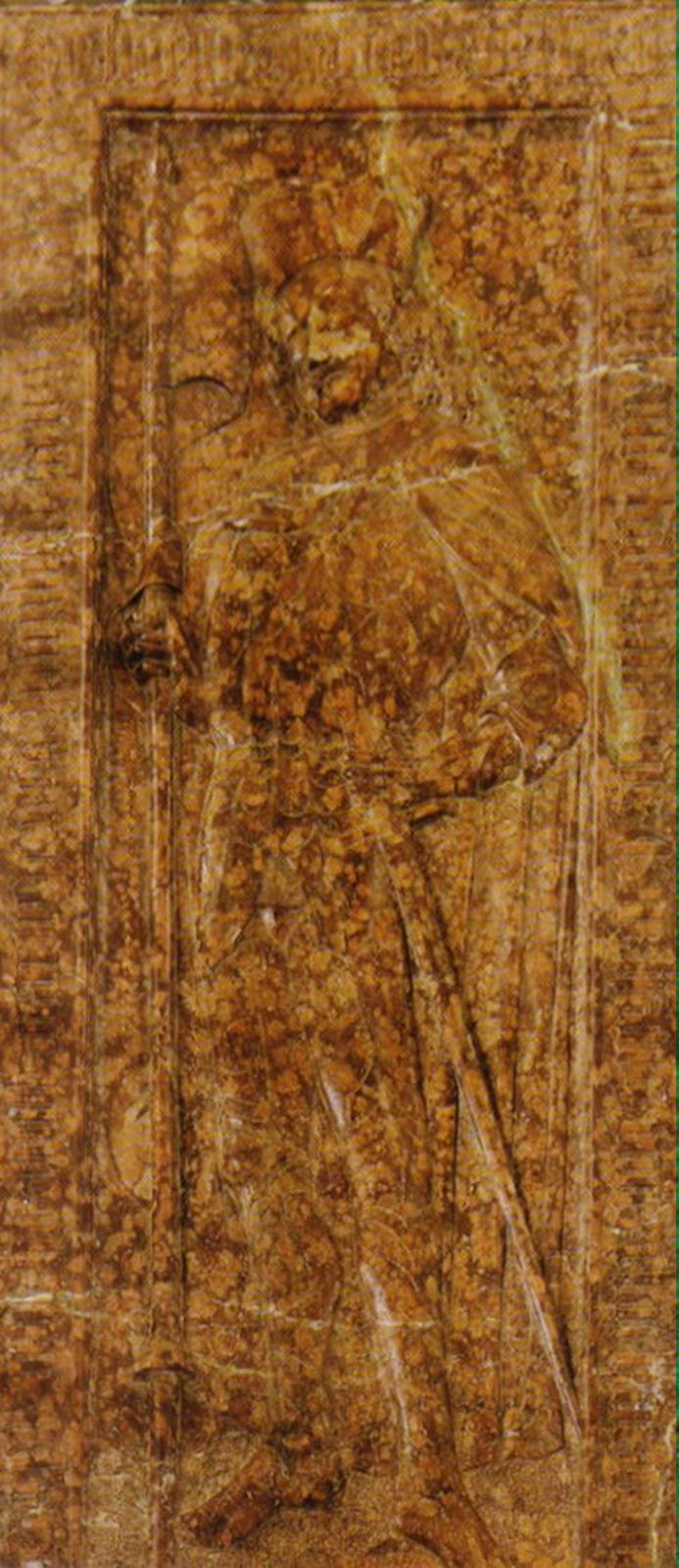 Rassos Grabplatte, 1468, in der Kirche in Grafrath
