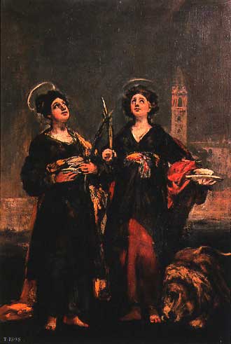 Francisco de Goya y Lucientes: Rufina und Justa, 1817, in der Kathedrale in Sevilla