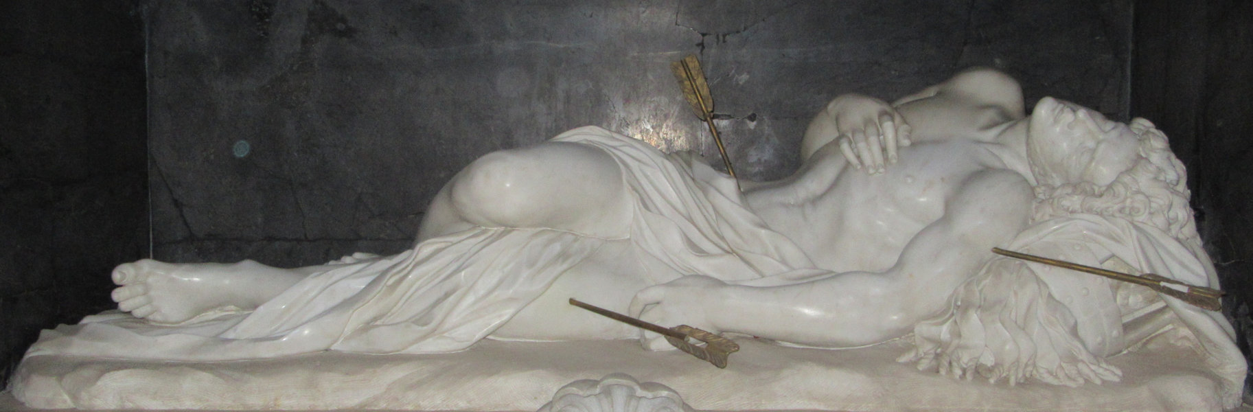 Giuseppe Giorgetti, Statue am Grab, 1672, in der Kirche San Sebastiano in Rom
