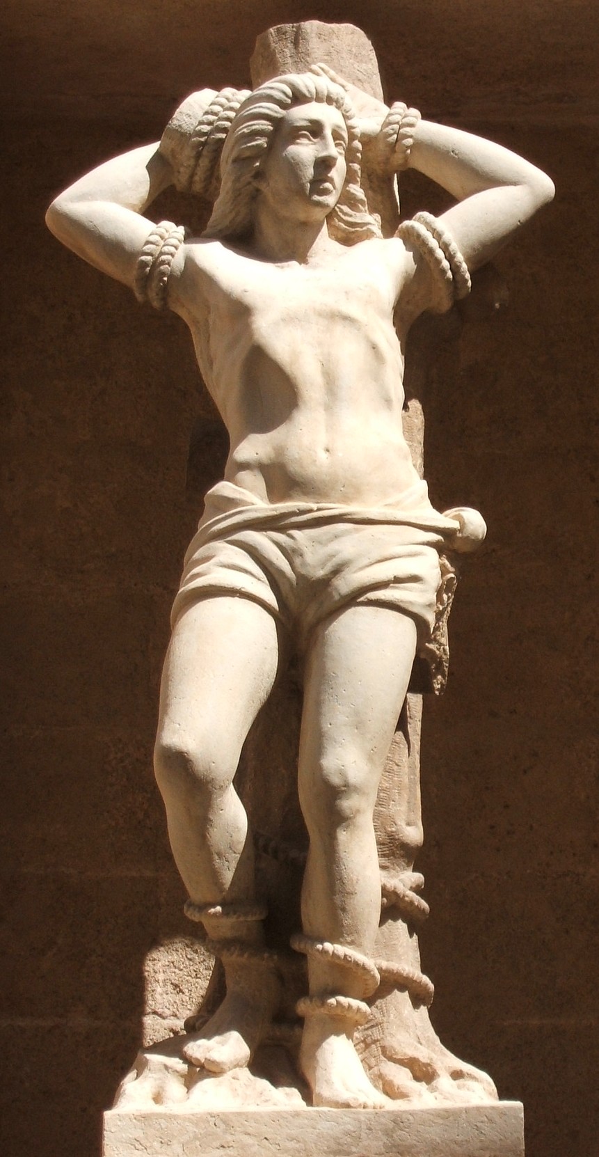 Statue an der Kathedrale in Gallipoli in Apulien