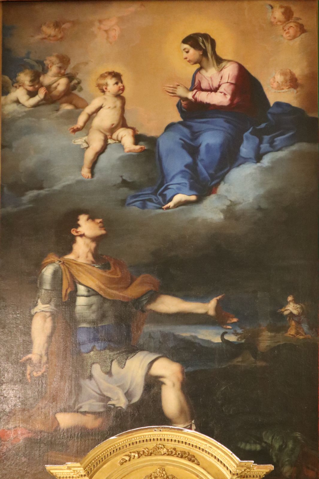 Giovan Francesco Ferri: Secundus vor Maria, um 1750, in der Kathedrale in Pergola