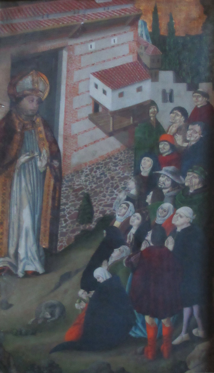 Isidro Villoldo: Secundinus predigt dem Volk, 1547, Bild in der Secundus geweihten Kapelle in der Kathedrale in Ávila