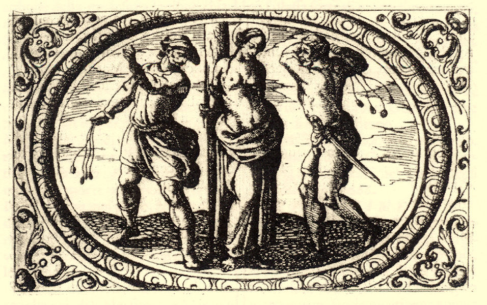 Antonio Tempesta: Severas Martyrium, Kupferstich, um 1590