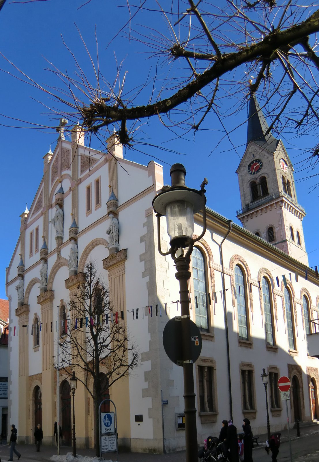 Stadtkirche in Tuttlingen, 1815 bis 1817 neu gebaut, wo Kapff bei seinem Vater Vikar war