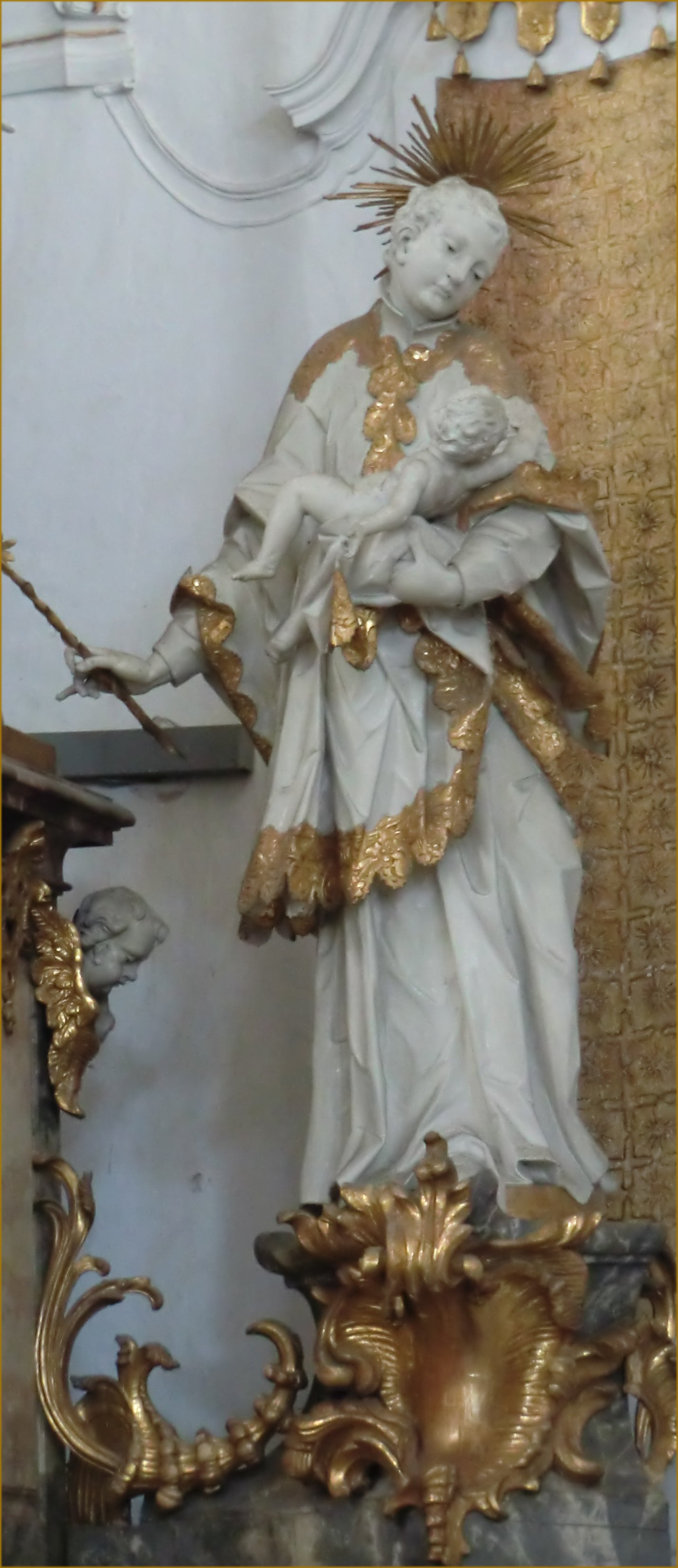 Johann Michael Fischer: Statue, 1755/56, in der Jesuitenkirche in Dillingen