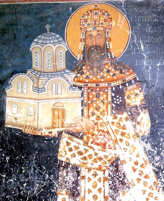 Fresko, um 1320, im  Kloster Gračanica