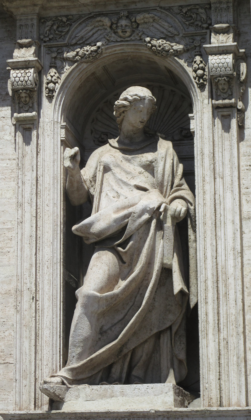 Statue, um 1603, an der Basilika Santa Susanna in Rom