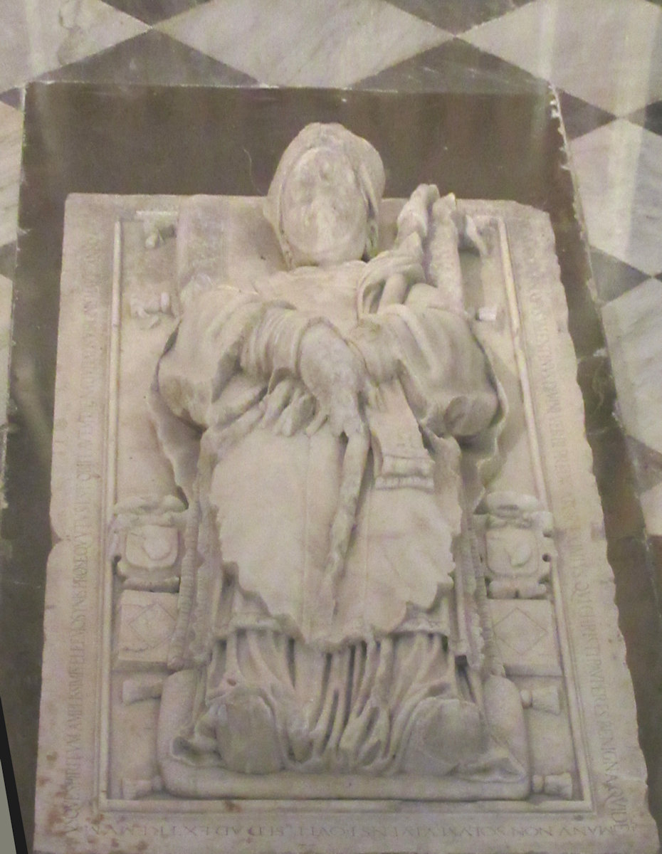 Grabplatte des ersten Grabes von Thomas, in der in der Kathedrale in Valencia