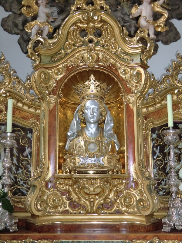Ursula-Reliquie in der Klosterkirche Mariastein