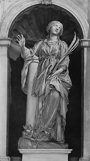 Marmorstatue von Gian Lorenzo Bernini, 1626, in der ihr geweihten Kirche in Rom