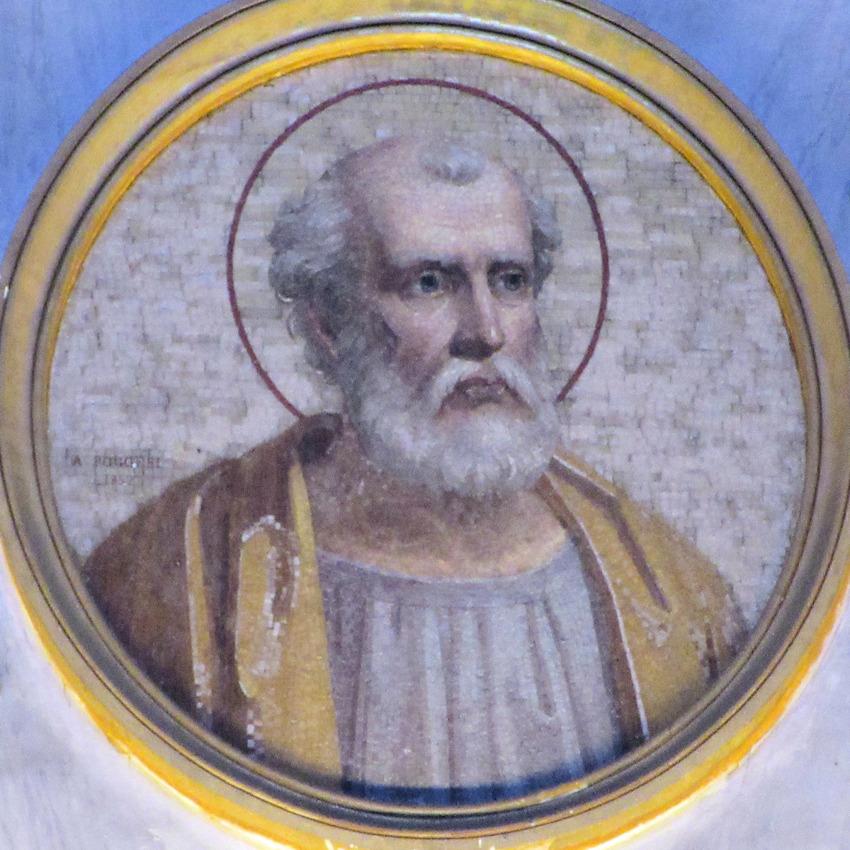 Medaillon, um 1848, in der Kirche San Paolo fuori le Mura in Rom
