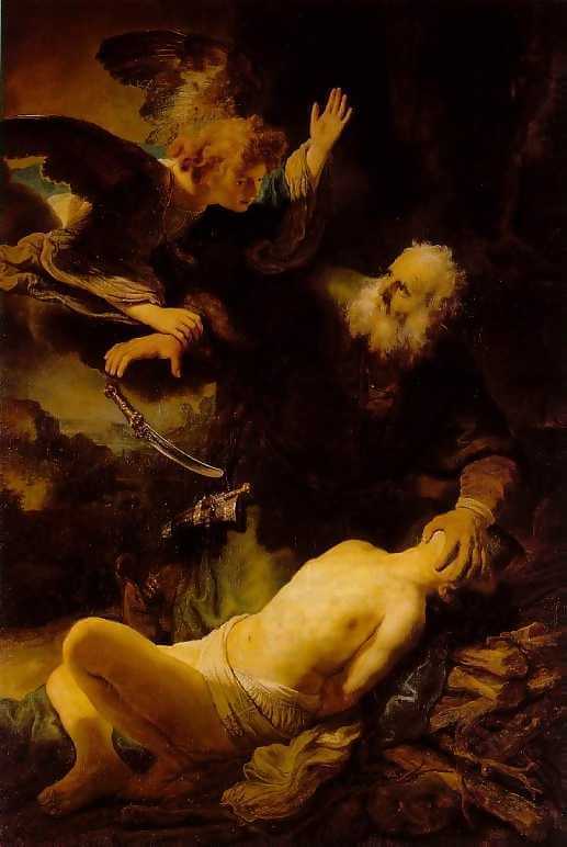 Rembrandt Harmensz van Rijn: Abraham und Isaak, 1635, in der Hermitage in St. Petersburg