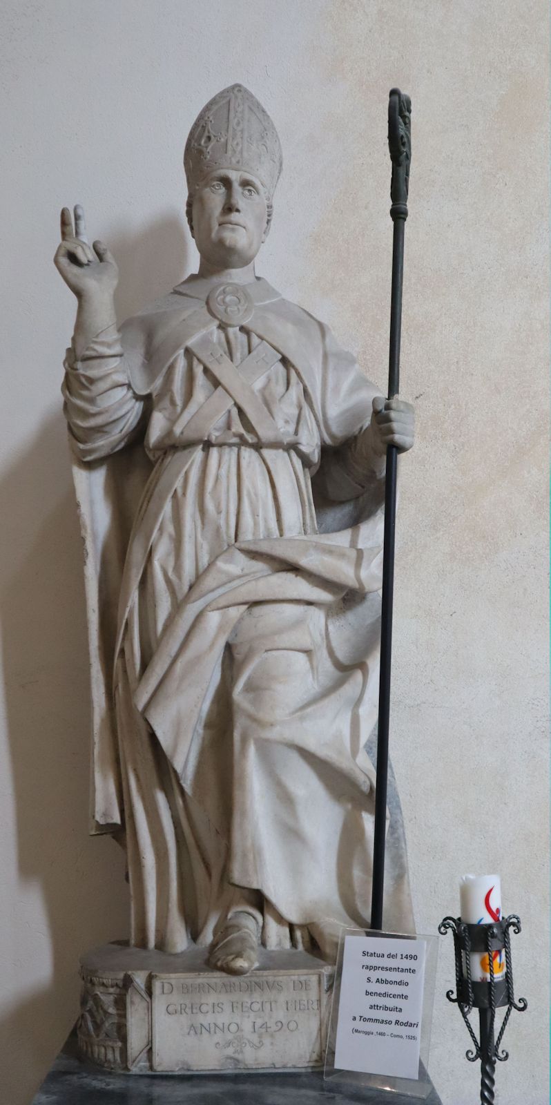Tommaso Rodari (zugeschrieben): Statue, 1490, in der Kirche Sant'Abbondio in Como