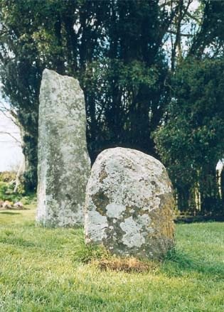 Stein des frühen keltischen Heiligtums Tara. In der an dieser Stelle erbauten christlichen Kirche hielt Adamnan seine Synode ab