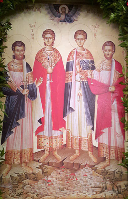 Ikone in der Kirche der 4 Märtyrer in Megara