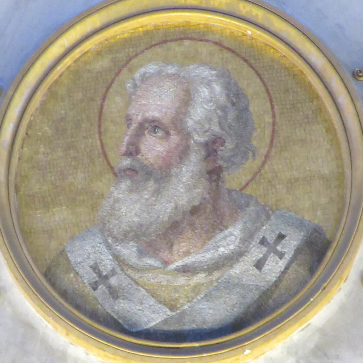 Medaillon, um 1848, in der Basilika San Paolo fuori le Mura in Rom