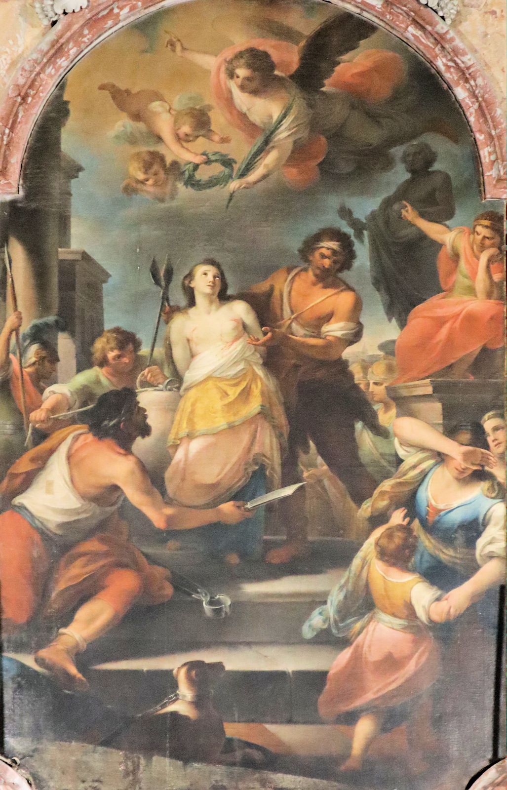 Mariano Rossi: Agathas Martyrium, 1786, in der Kirche San Niccolò l'Arena in Catania