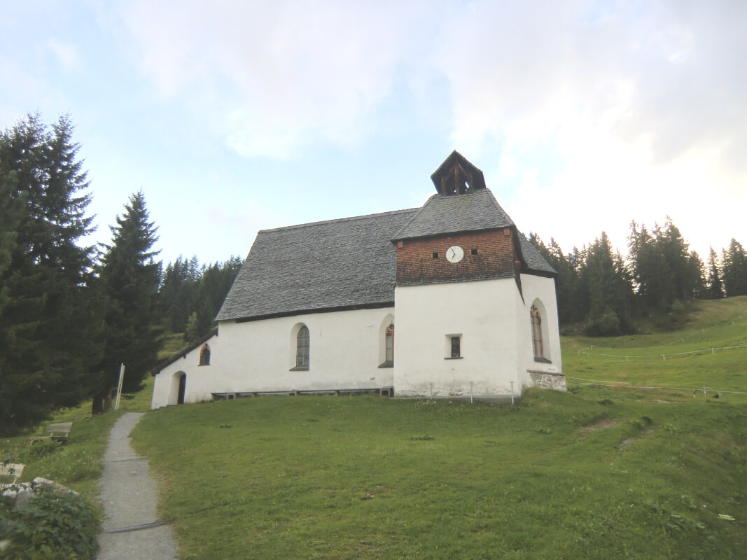 Agatha-Kirche auf dem Kristberg bei Silbertal in Vorarlberg