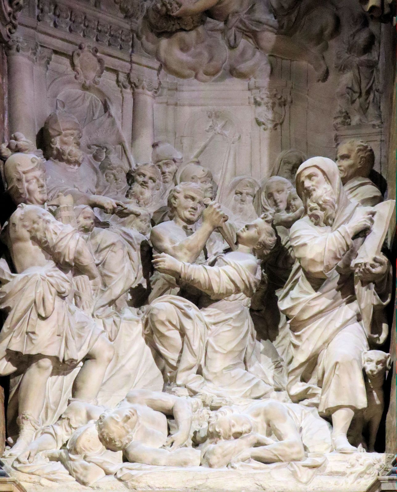 Carlo Beretta: Altarrelief, 1754, im Dom in Mailand