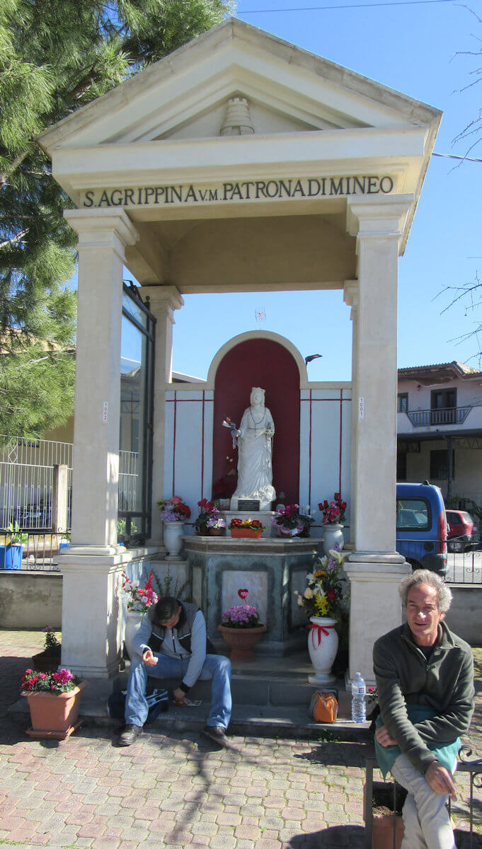 Bildstock der Stadtpatronin unterhalb von Mineo