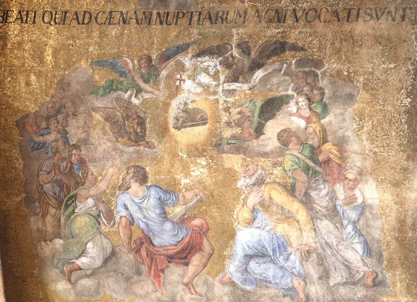 Mosaik: Die seligen kommen in den Himmel, im Dom San Marco in Venedig