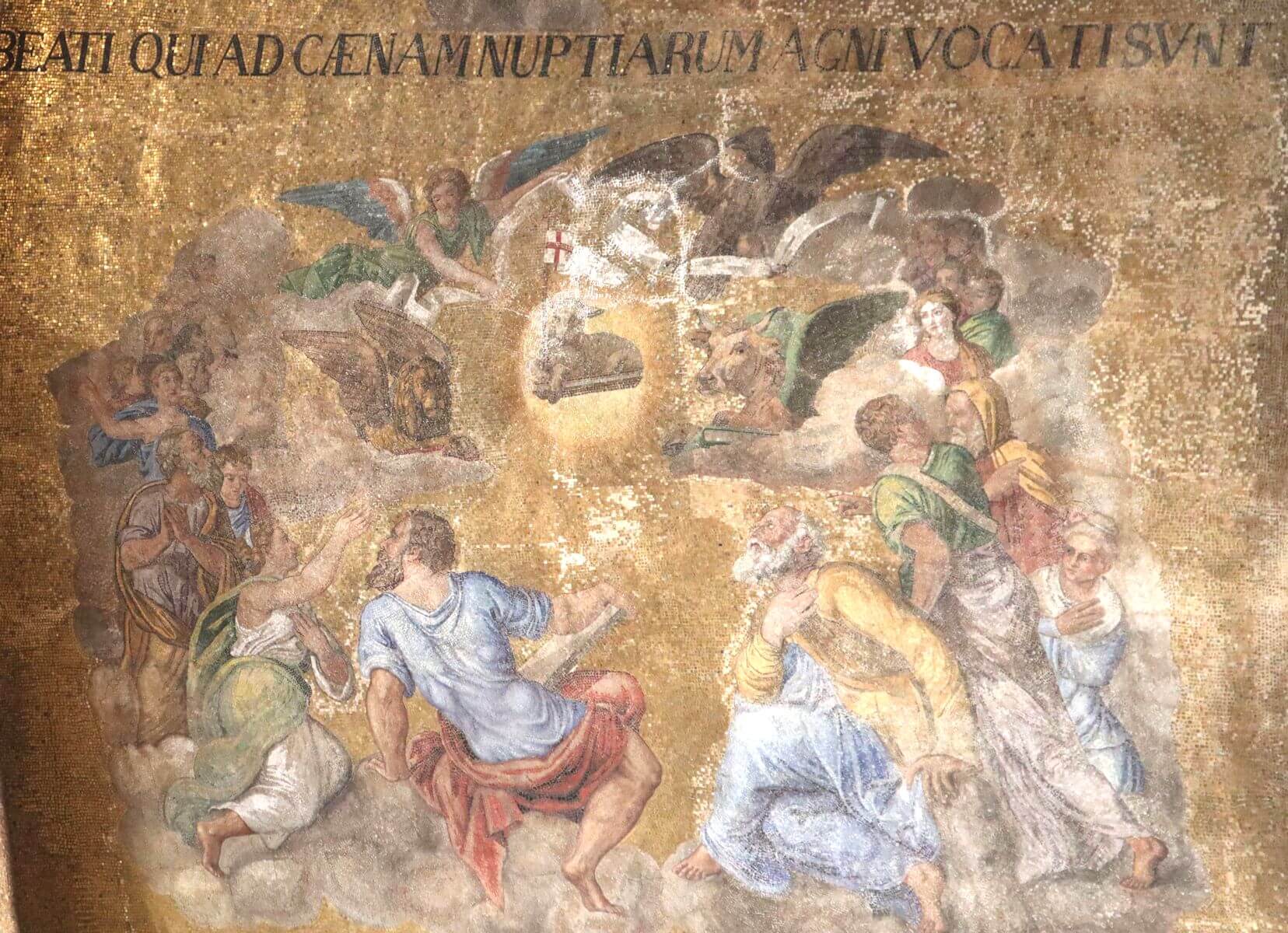 Mosaik: Die Seligen kommen in den Himmel, im Dom San Marco in Venedig