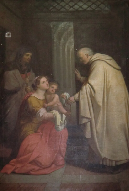 Albertin heilt die Lebererkrankungen eines Kindes, Gemälde in der Pfarrkirche in Montone