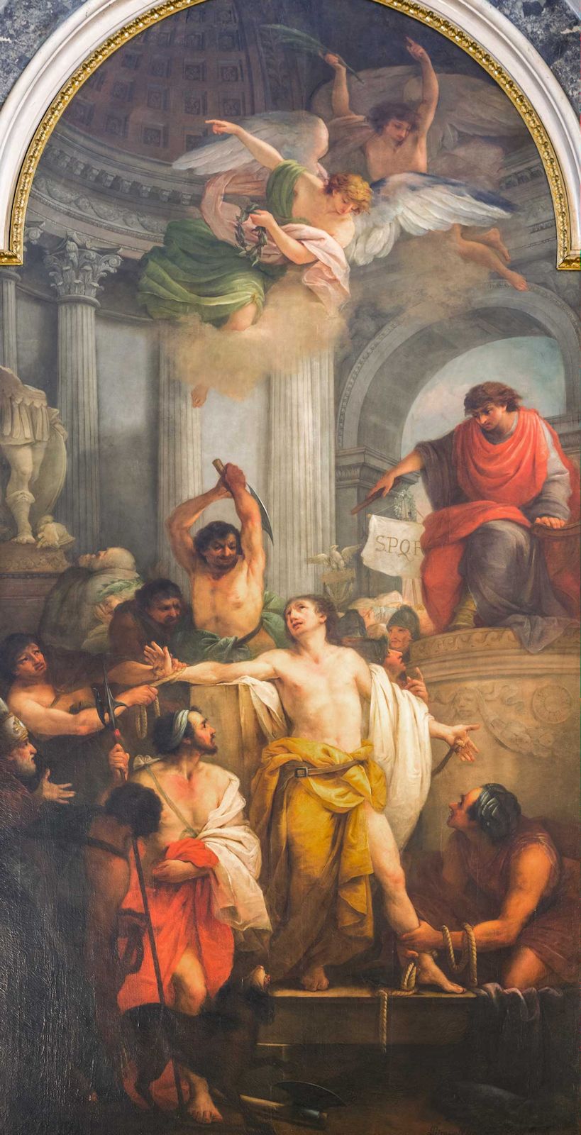 Pietro Moro: Alexanders Martyrium, Altarbild, 1790, in der Kirche Sant'Alessandro in Brescia