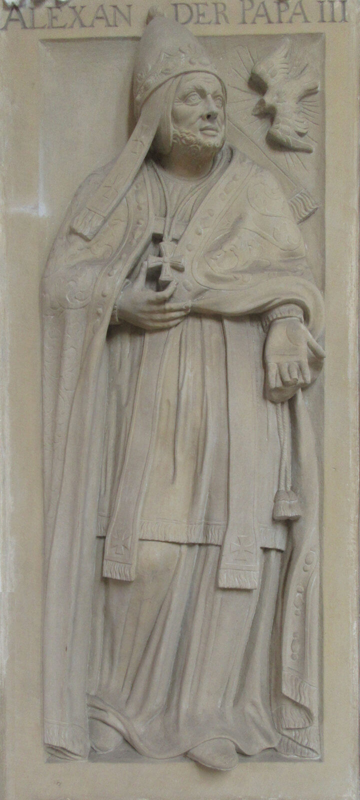 Steinrelief in der Klosterkirche in Schöntal bei Heilbronn