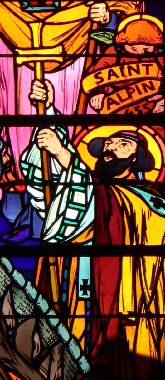 Glasfenster (Ausschnitt), 1892, in der Kathedrale in Châlons-en-Champagne