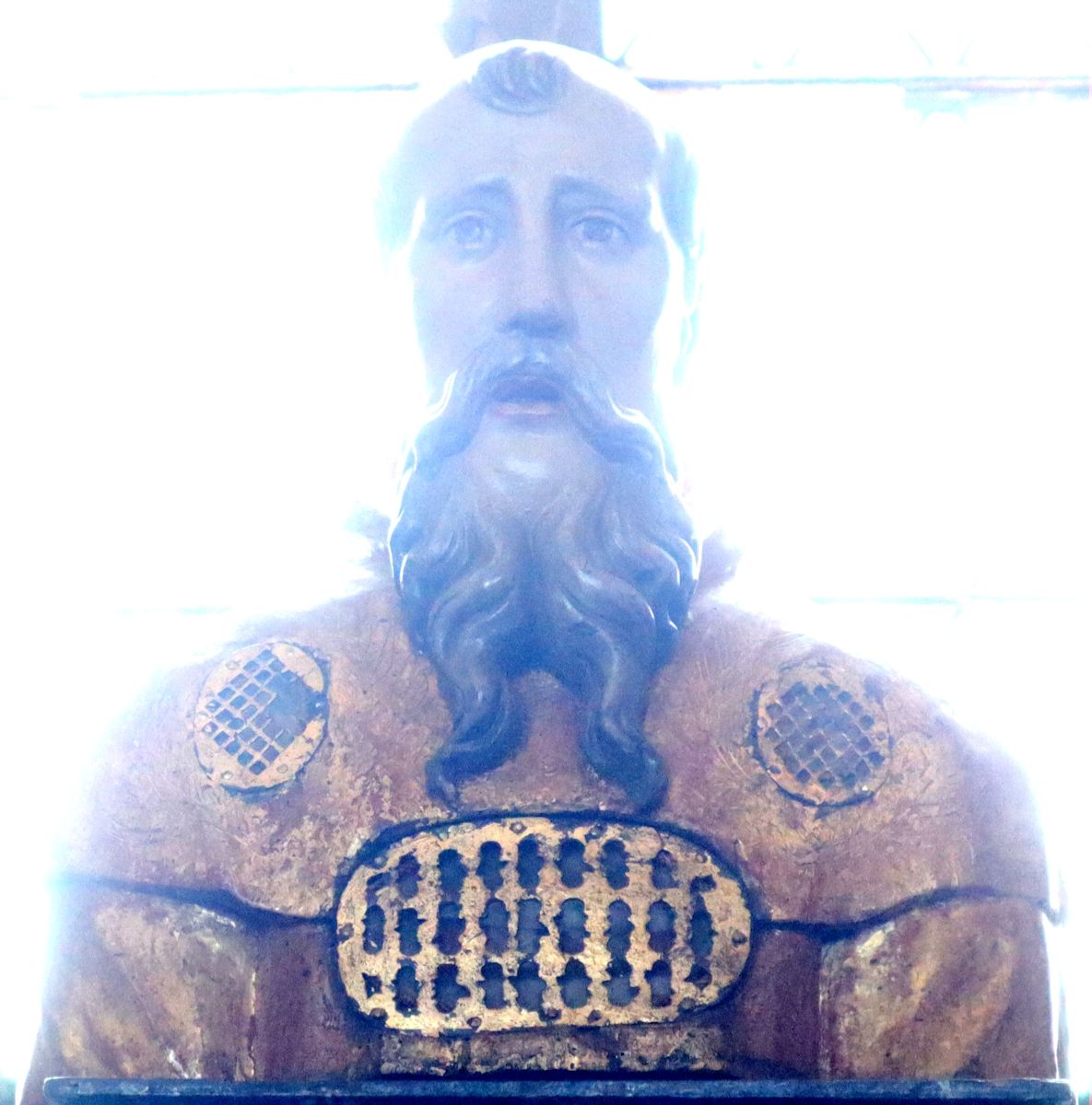 Amandus' Reliquien büste, 17. Jahrhundert, in der Kirche des ehemaligen Klosters Saint-Junien in Saint-Junien