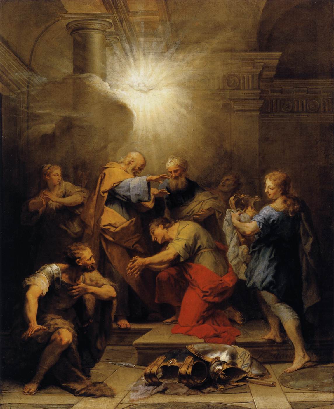 Jean II. Restout: Ananias heilt Paulus, 1719, im Musée du Louvre in Paris