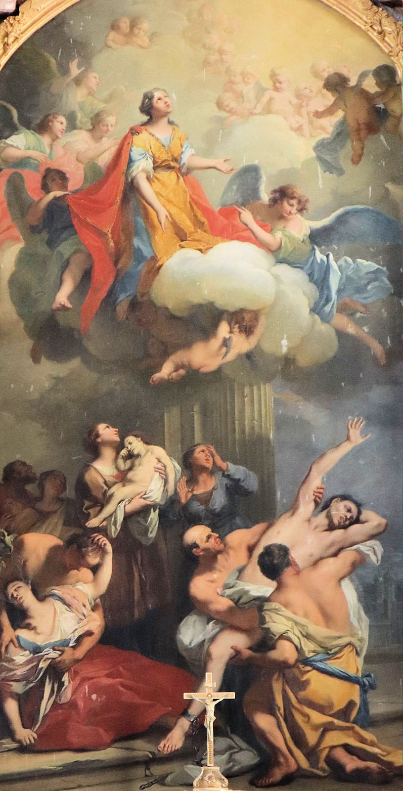 Jakob Amigoni: Anastasia als Fürbitterin für Kopf- und Nervenkranke, Altarbild in der Anstasia-Kapelle des Klosters Benediktbeuern